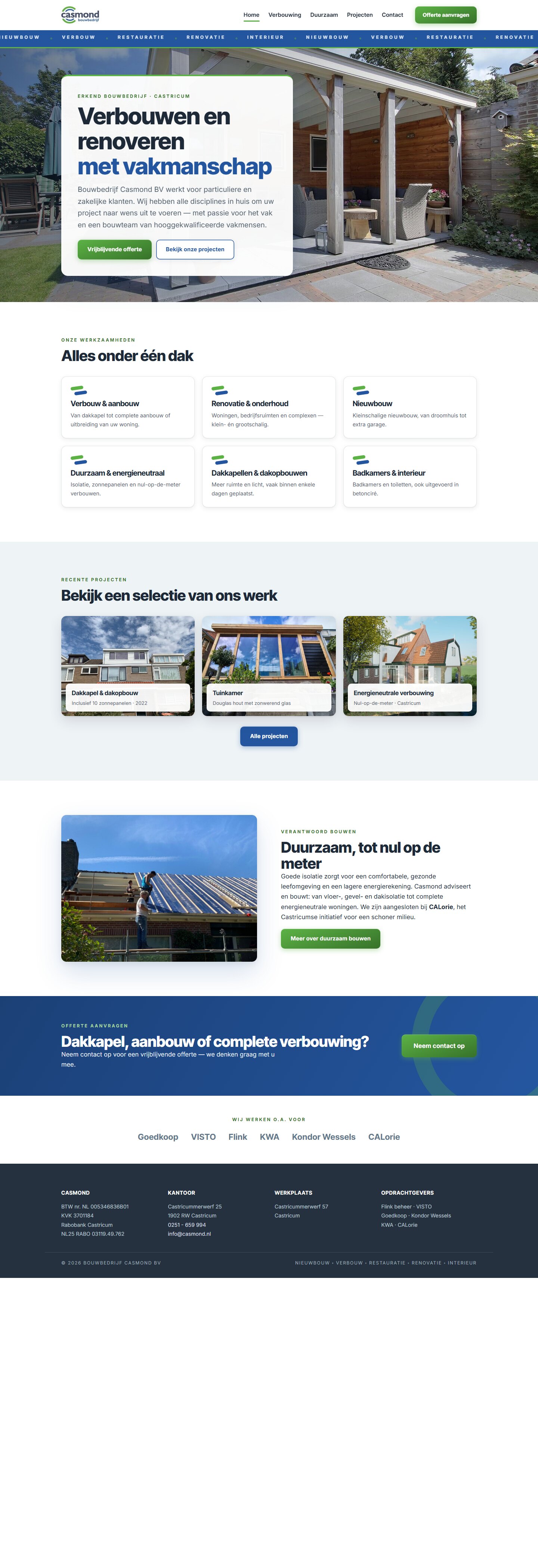 Website Casmond — door ons gebouwd en live