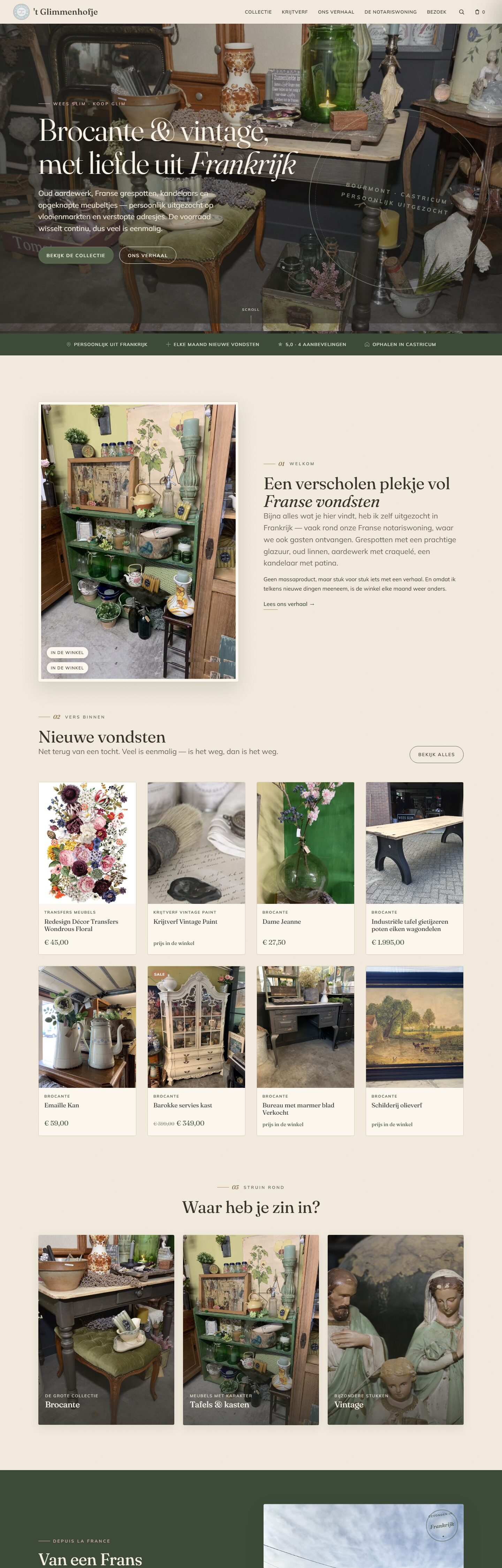 Webdesign-voorbeeld: website die wij maakten voor ’t Glimmenhofje