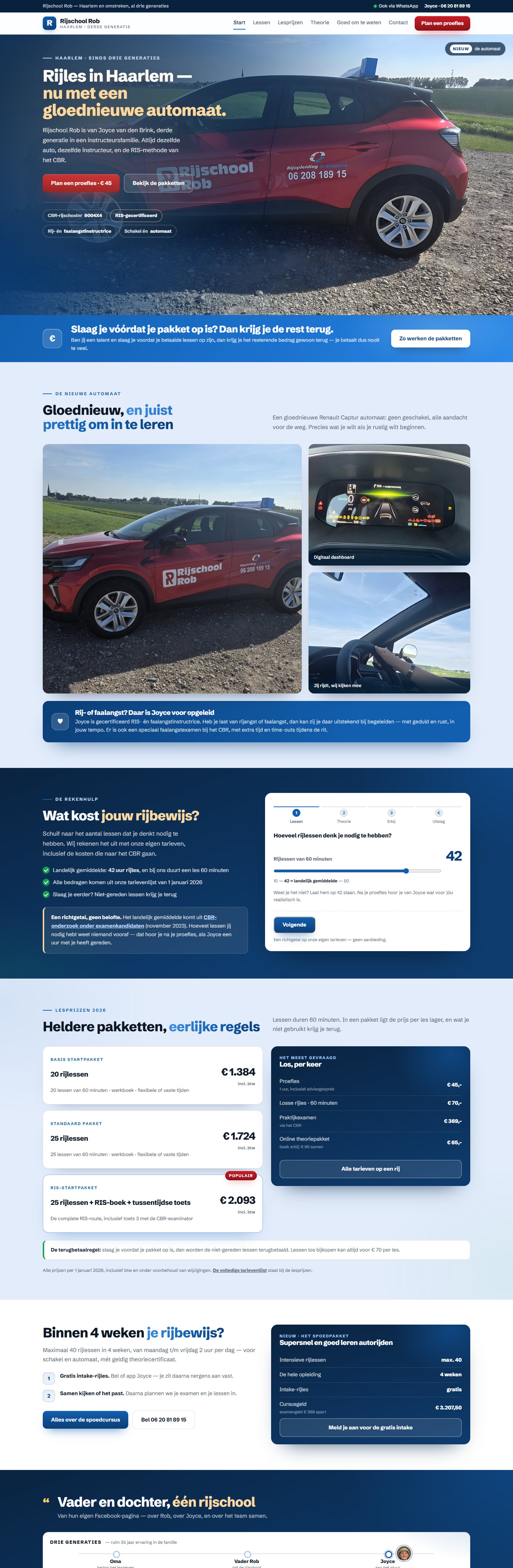 Webdesign-voorbeeld: website die wij maakten voor Rijschool Rob